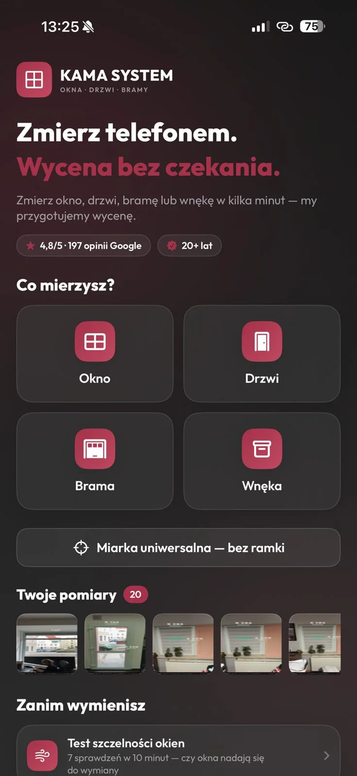 KAMA Pomiar